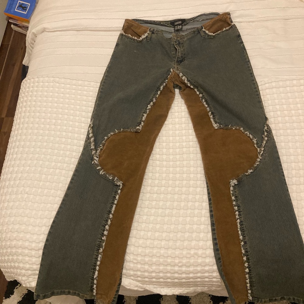 y2k patchwork jeans - image 1